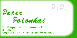 peter polonkai business card